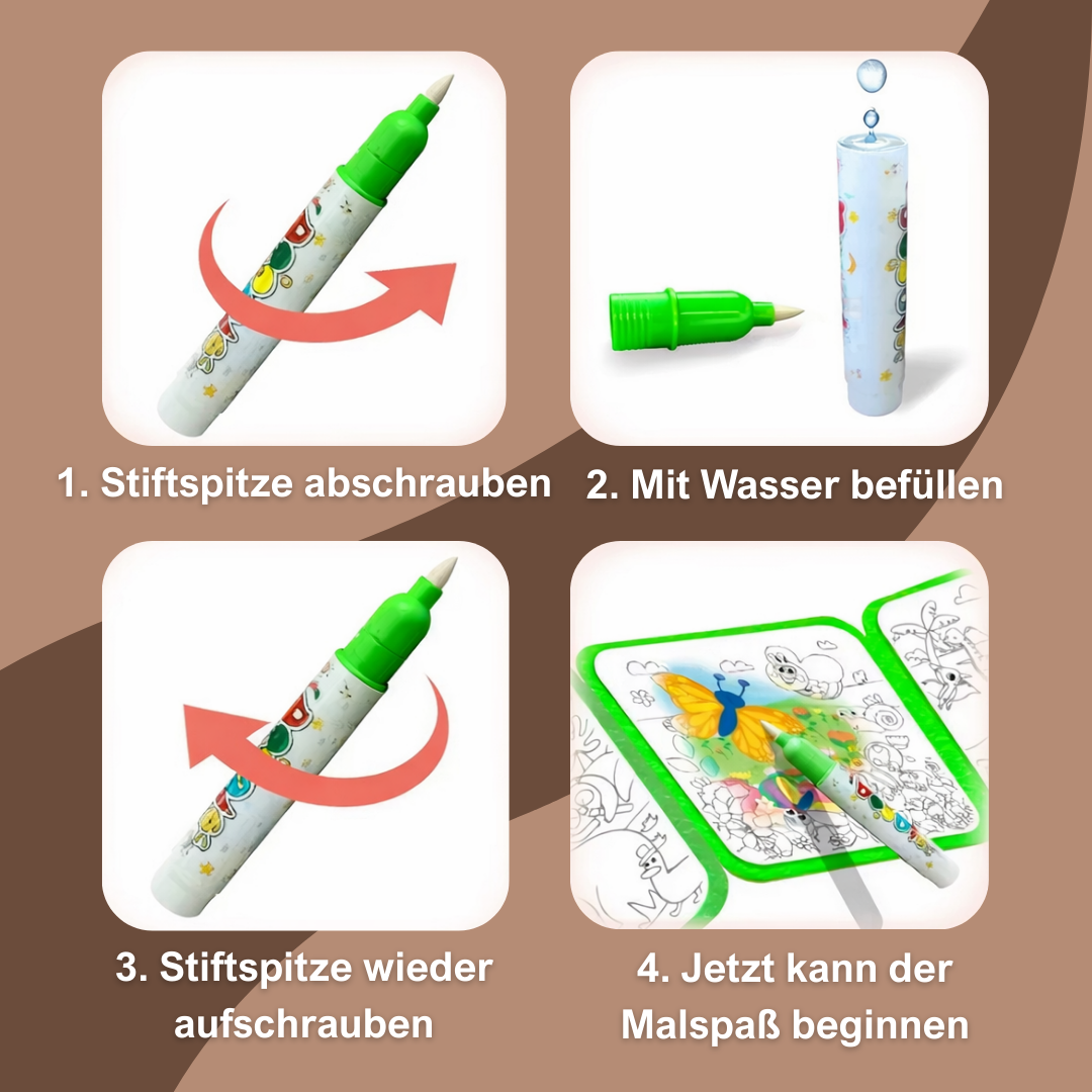 AquaZauber – Das magische Wassermalbuch